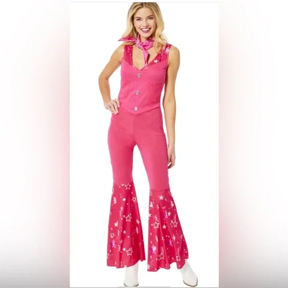 Barbie Western Custom New Women’s Adult Halloween Pink Small 4-6 - Picture 1 of 3